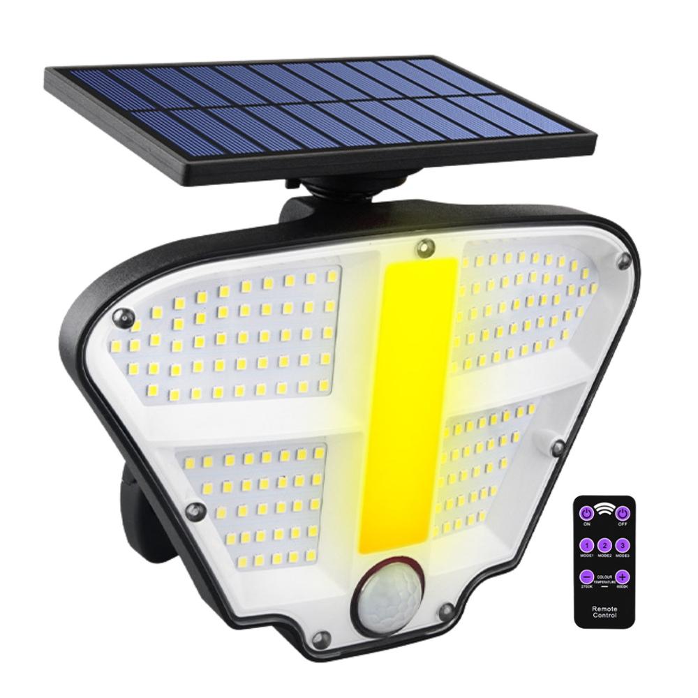 Foco Solar Exterior con Sensor PIR y Control Remoto 3 Modos IP65 KQ-D07