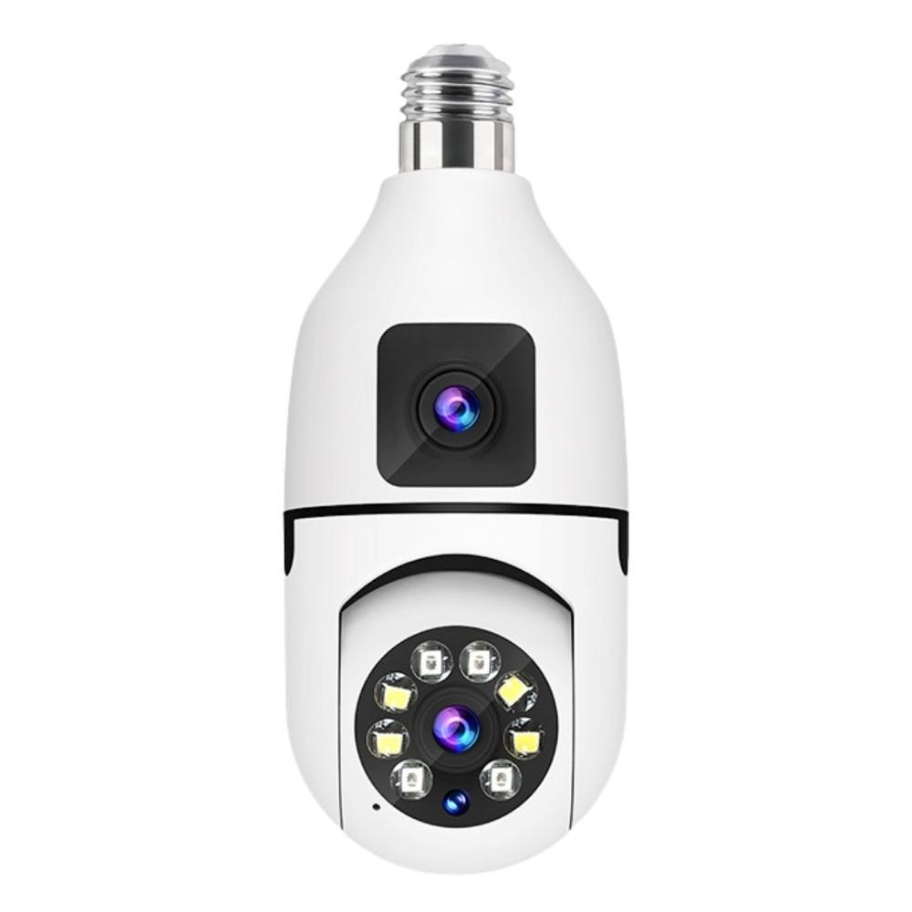 Foco Cámara WiFi E27 Full HD 360° Doble Lente con Visión Nocturna y Audio IC-9177