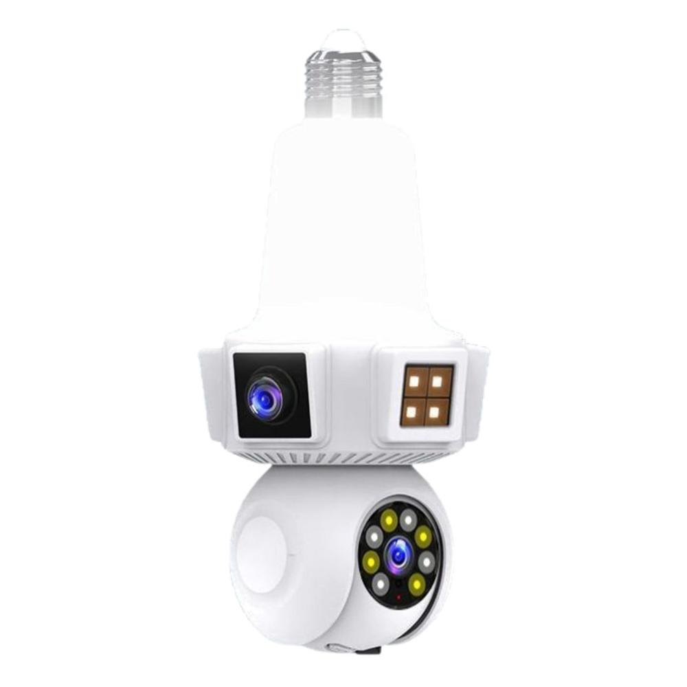 Foco Cámara WiFi 360° HD con Triple Lente Visión Nocturna Sensor y Audio VE-23-3K