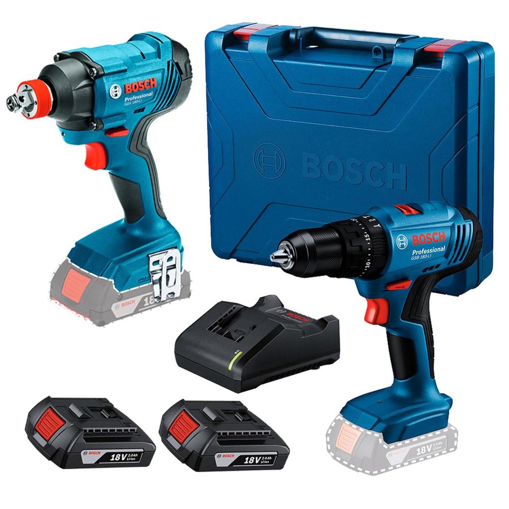 Taladro Percutor 1-2 2 Bat - Llave de Impacto 1-2 18V Bosch 0615.A00.2AS-000