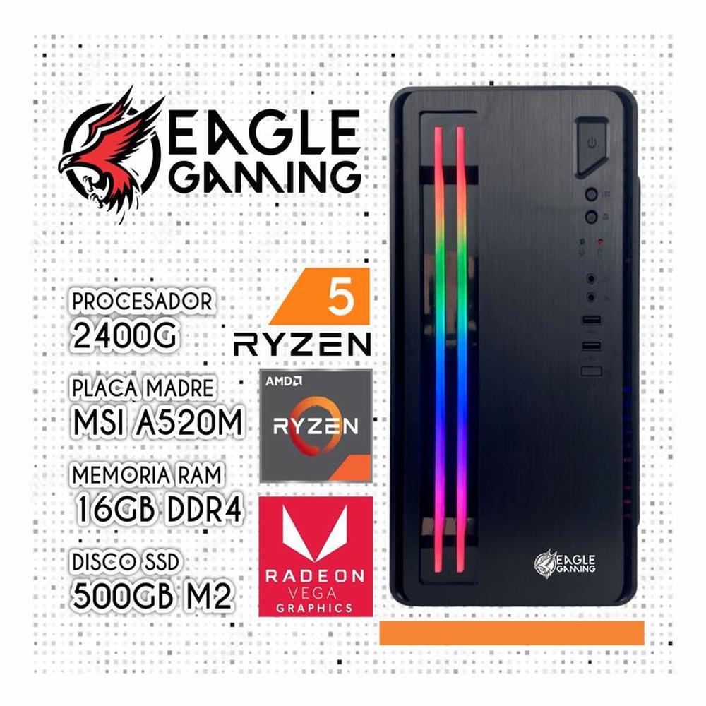 COMPUTADORA PC RYZEN 5 2400G -RAM 16GB - SSD 5000GB -GRAFICA VEGA 11 2GB COMPUTADORA PC RYZEN 5 2400G -RAM 16GB - SSD 5000GB -GRAFICA VEGA 11 2GB