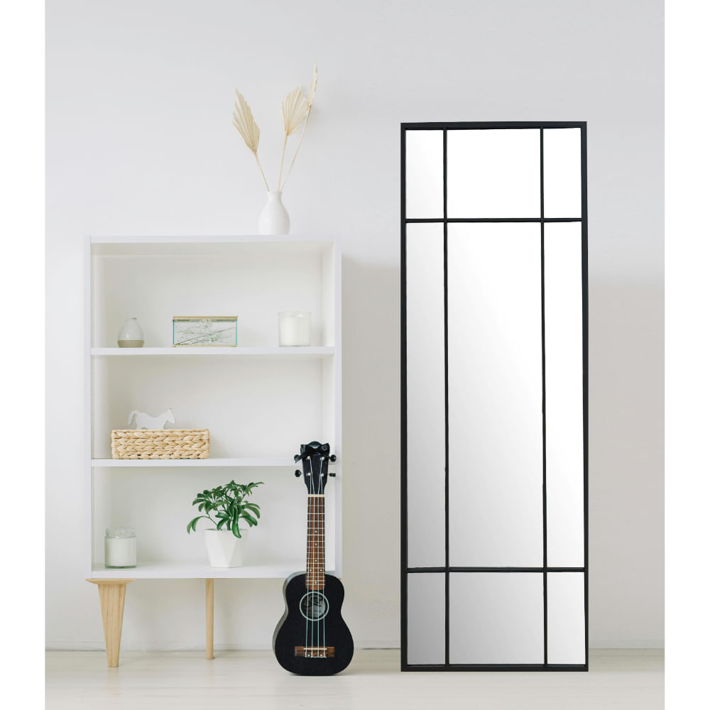 Espejo Rectangular Ventana Metal 60 x 180 Cm