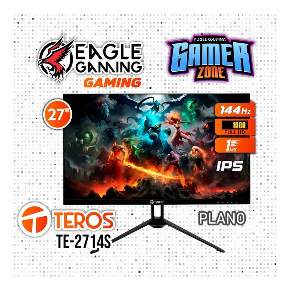 Monitor TEROS TE-2714S 27 FHD IPS 144Hz -HDMI DP VESA FreeSync