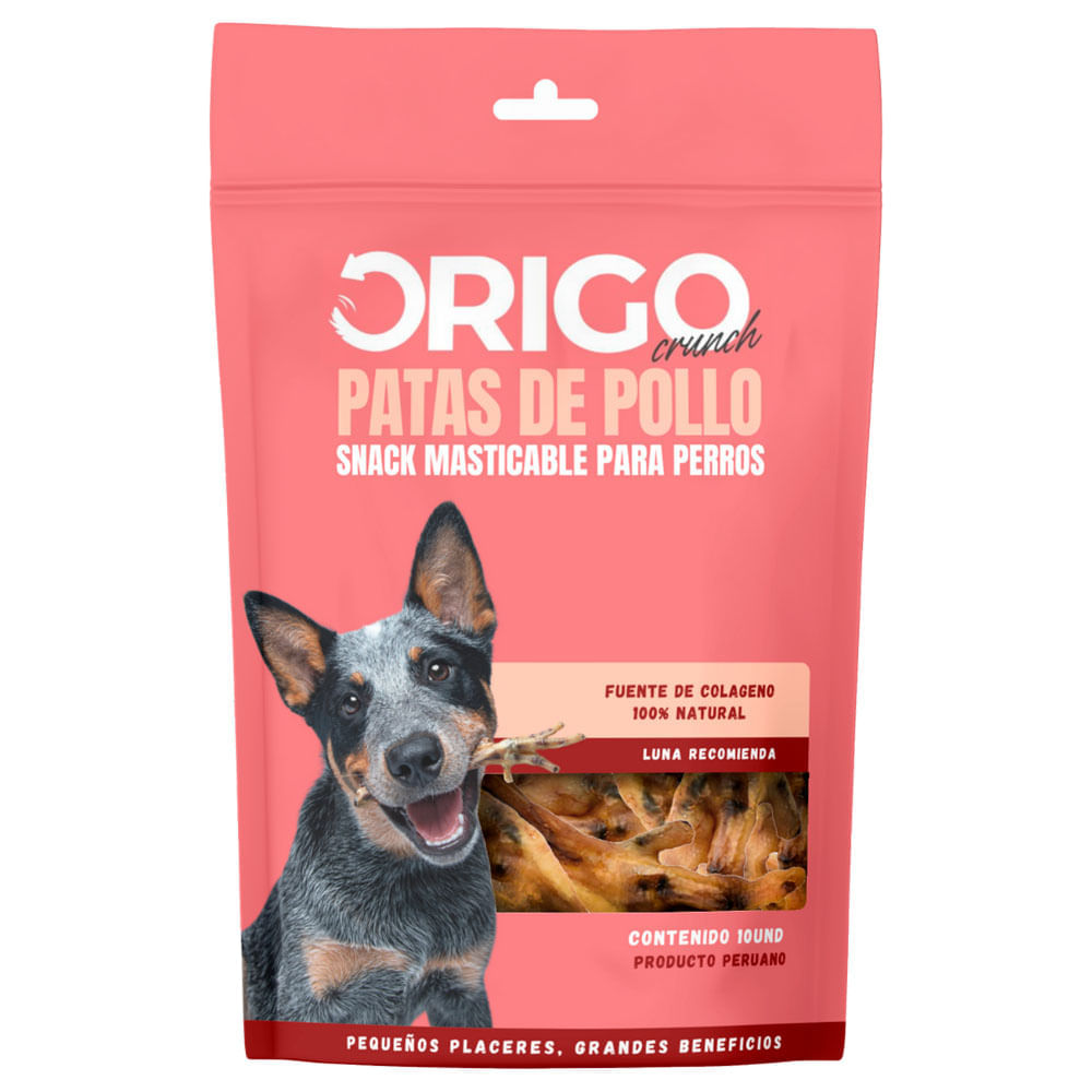 Alimento para Perro ORIGO Snack Sabor Patas de Pollo Paquete 10un Alimento para Perro ORIGO Snack Sabor Patas de Pollo Paquete 10un