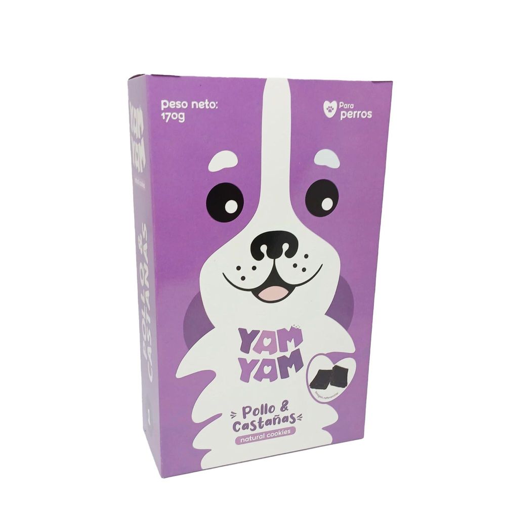 Alimento para Perro YAM YAM Snack Adulto Sabor Pollo y Castañas Caja 170g Alimento para Perro YAM YAM Snack Adulto Sabor Pollo y Castañas Caja 170g