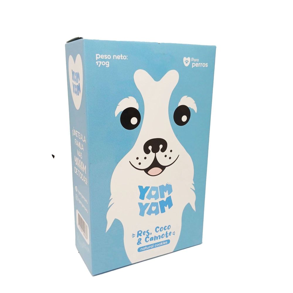 Alimento para Perro YAM YAM Snack Adulto Sabor Res, Coco y Camote Caja 170g Alimento para Perro YAM YAM Snack Adulto Sabor Res, Coco y Camote Caja 170g