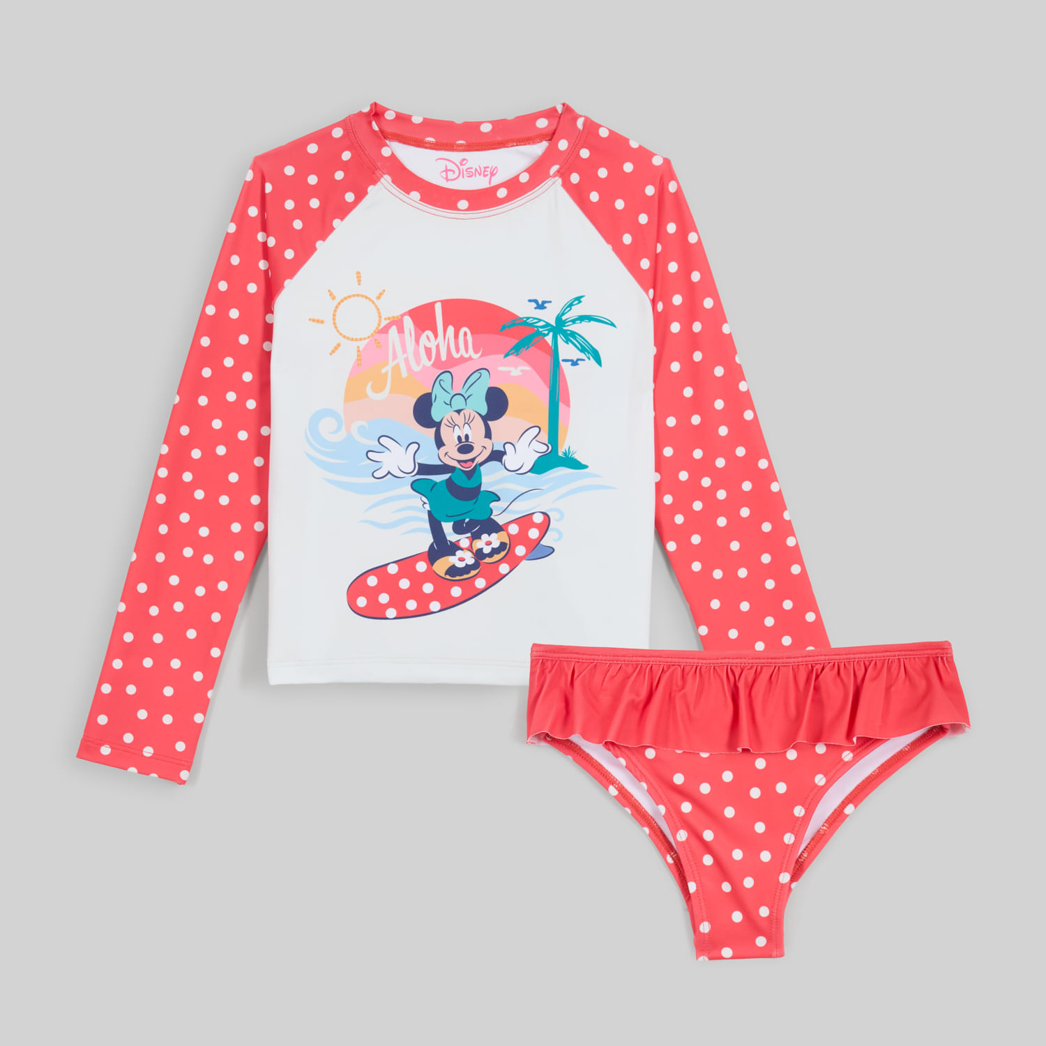 Ropa De Baño Para Niña 2 Piezas Minnie Dots