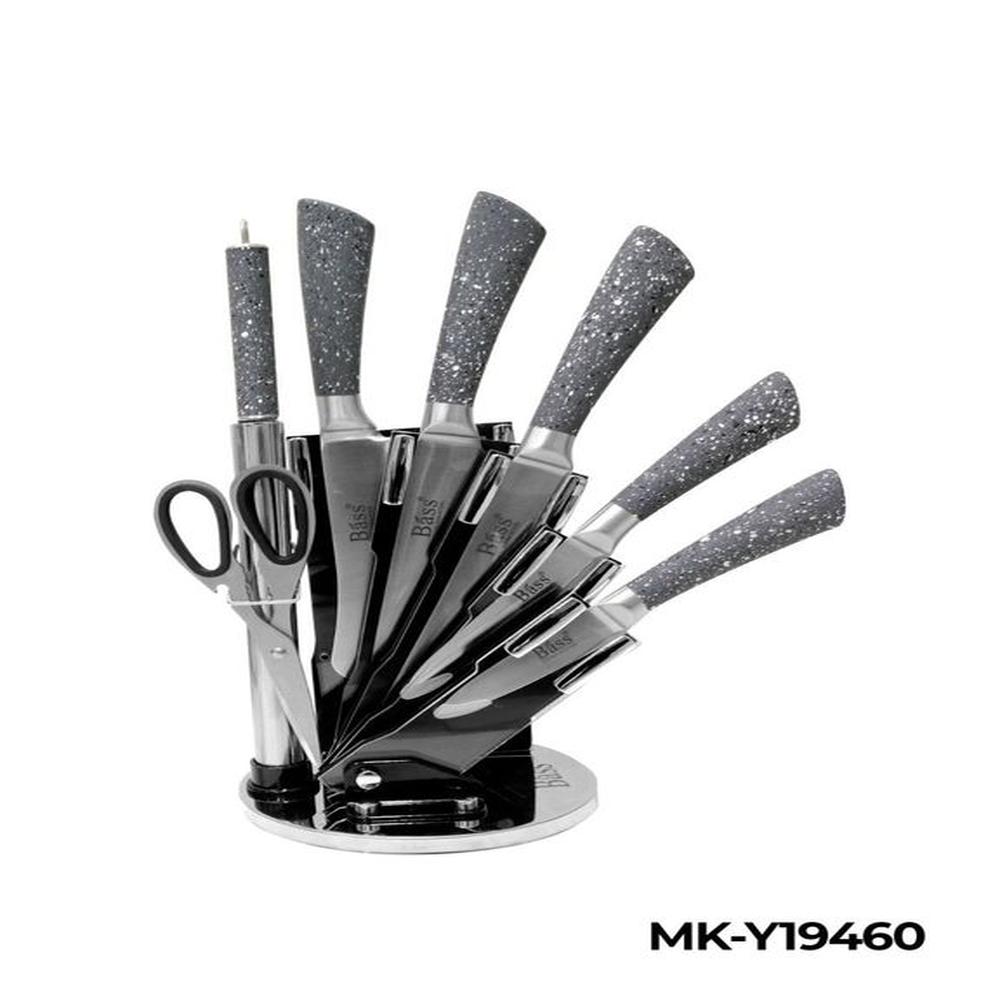 Set de Cuchillos 8 piezas de Acero Inoxidable - BASS Modelo Granito