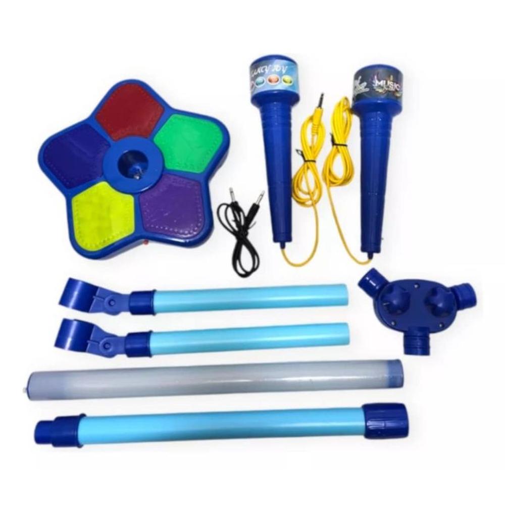 Micrófono De Pie Con Luces Y Sonido Para Niños – Karaoke Infantil Ajustable En Altura, Juguete Musical Para Cantar