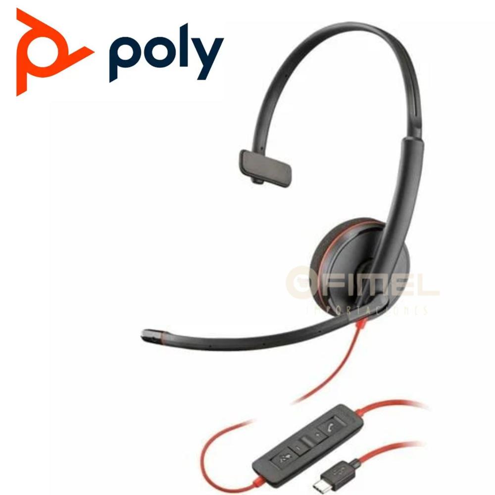 Auriculares Poly Blackwire 3210 Cableado Sobre la oreja Mono - Negro