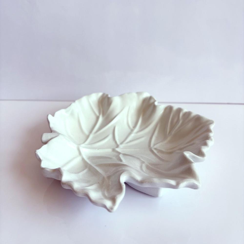 Bandeja Yoyahove Hoja de Otoño de Cemento Blanco