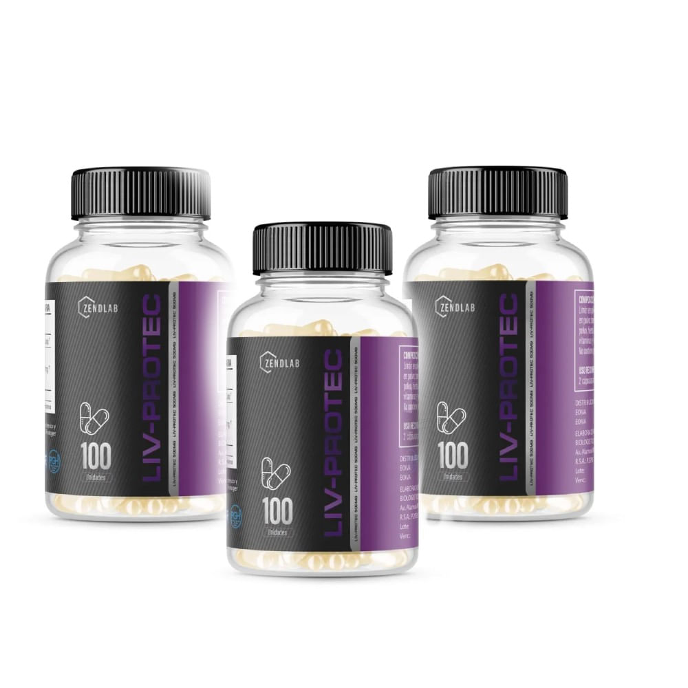 PACK X 3 Liv Protec Zendlab 100 capsulas Cardomariano Silimarina Higado Nombre