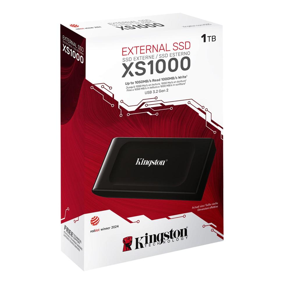 Unidad de estado sólido Pórtatil Kingston XS1000 - Externo - 1TB - USB 3.2  SXS10001000G