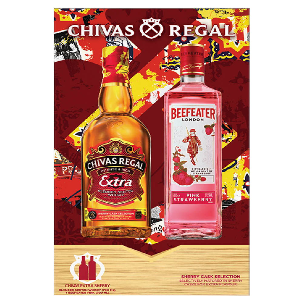 Whisky CHIVAS REGAL Extra 13 Años Botella 700ml + Gin Pink BEEFEATER Botella 700ml