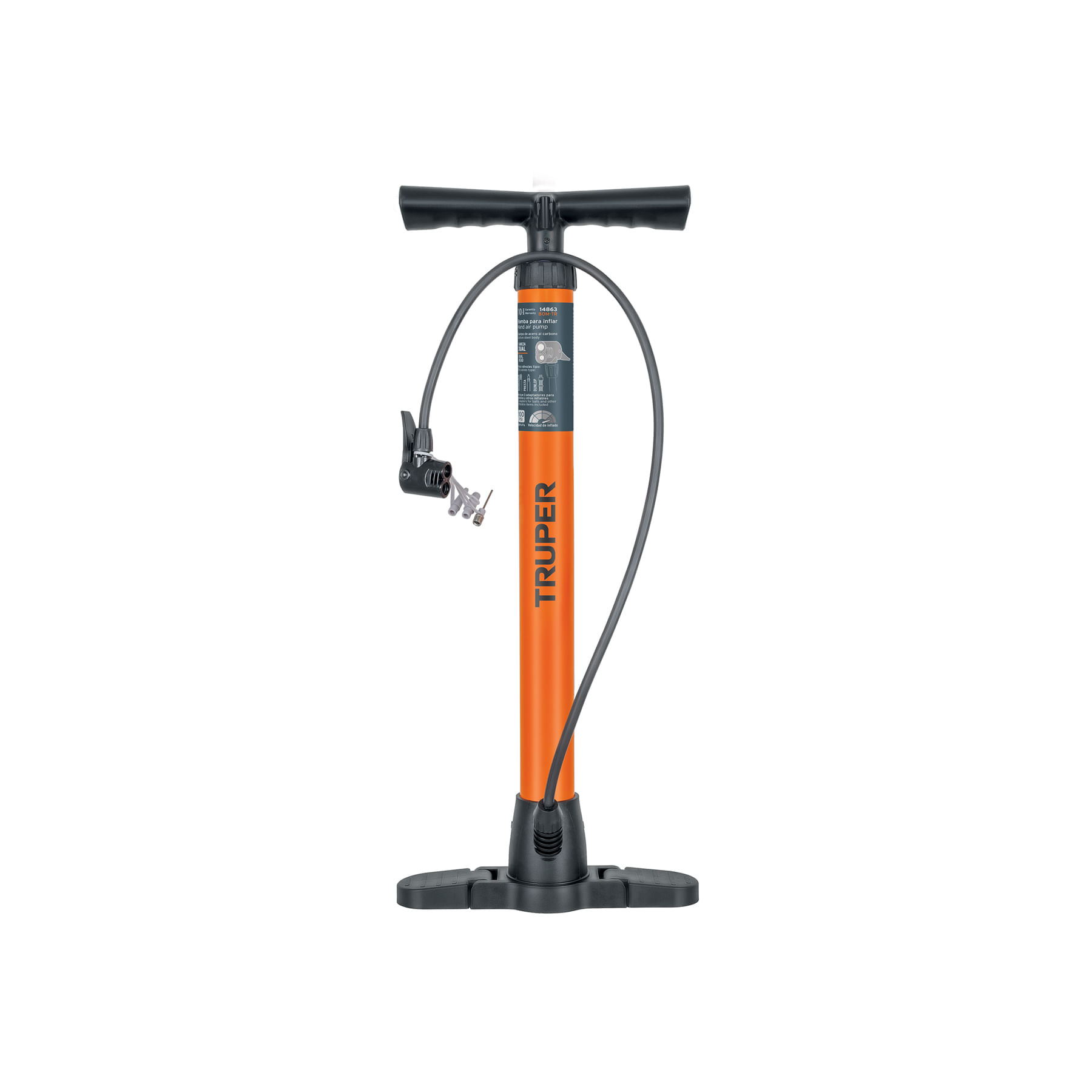 Inflador para bicicleta bomba de aire Truper 100PSI balones