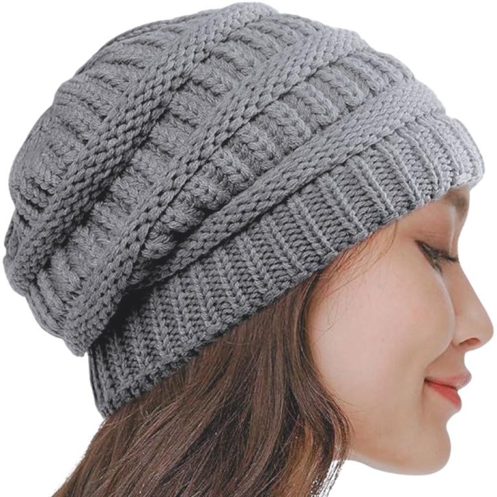 Beanie de lana para mujer Mara - Gris