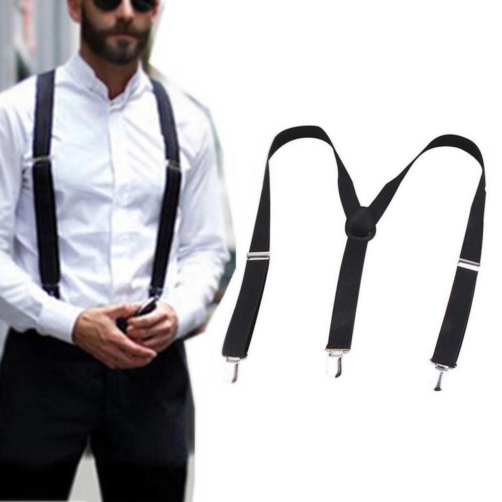 Tirantes Ajustables Unisex Suspendedores - Negro Negro Talla única Tirantes Ajustables Unisex Suspendedores - Negro Negro Talla única