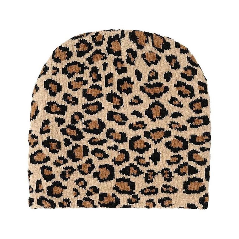 Beanie Ceñido Animal Print con estampado de Leopardo Camel Talla única Beanie Ceñido Animal Print con estampado de Leopardo Camel Talla única