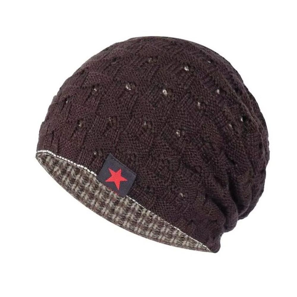 Beanie Reversible gorro Doble Cara Marrón Café Talla única Beanie Reversible gorro Doble Cara Marrón Café Talla única