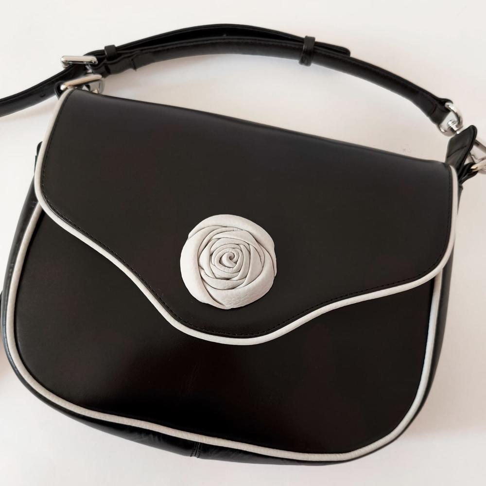 CARTERA DE CUERO IRISABA PARA MUJER ROSSETTA NEGRO