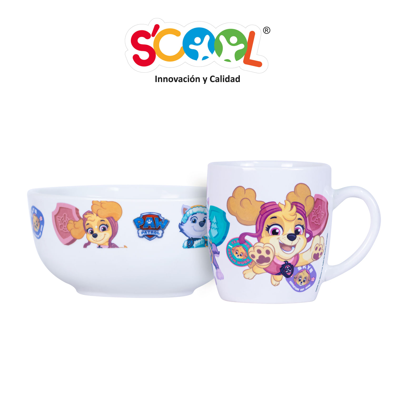 Set 2 Piezas Ceramica Bowl + Taza Paw Patrol M