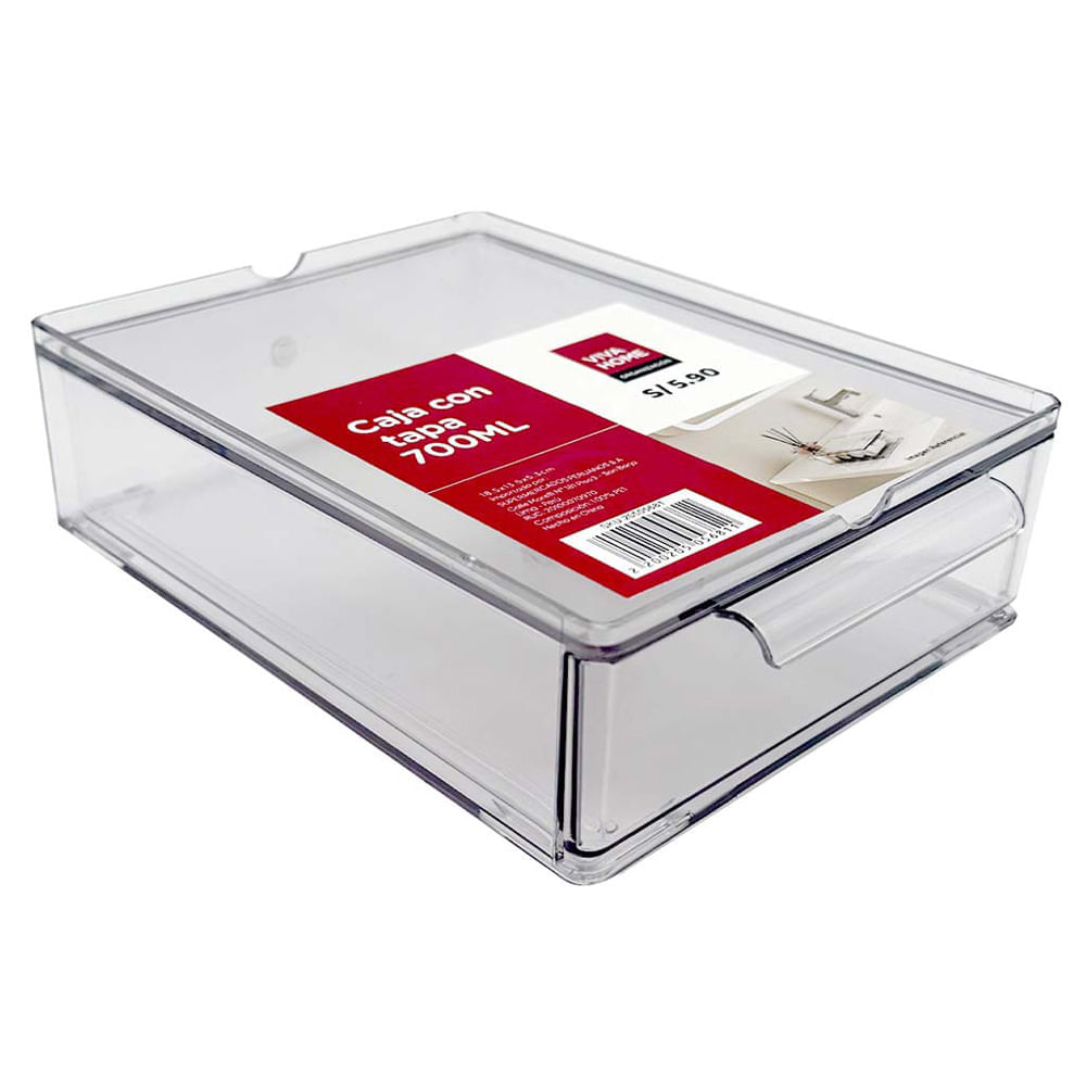 Caja VIVA HOME Con Tapa Transp 700Ml
