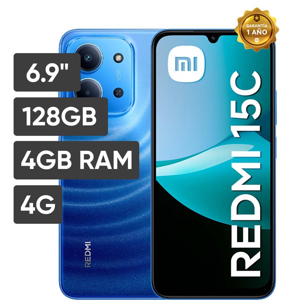 Smartphone XIAOMI Redmi 15C 6.9"" 4GB 128GB 50MP Azul