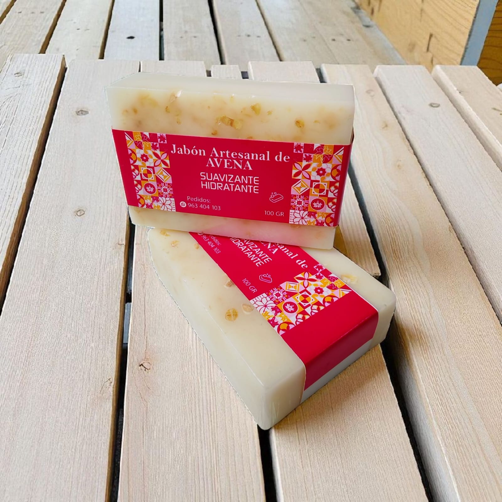 Jabón Artesanal de Avena Suavidad e Hidratacion - Pack 2 Und.