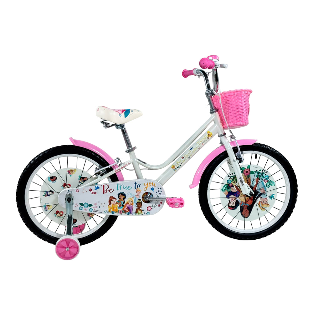 Bicicleta Aro 20 Monark Niña Princesas Disney Blanco