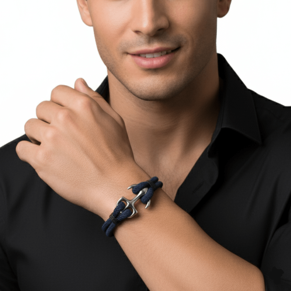 Brazalete Pulsera para Hombre Modelo Naútico Azul x 19 cm Brazalete Pulsera para Hombre Modelo Naútico Azul x 19 cm