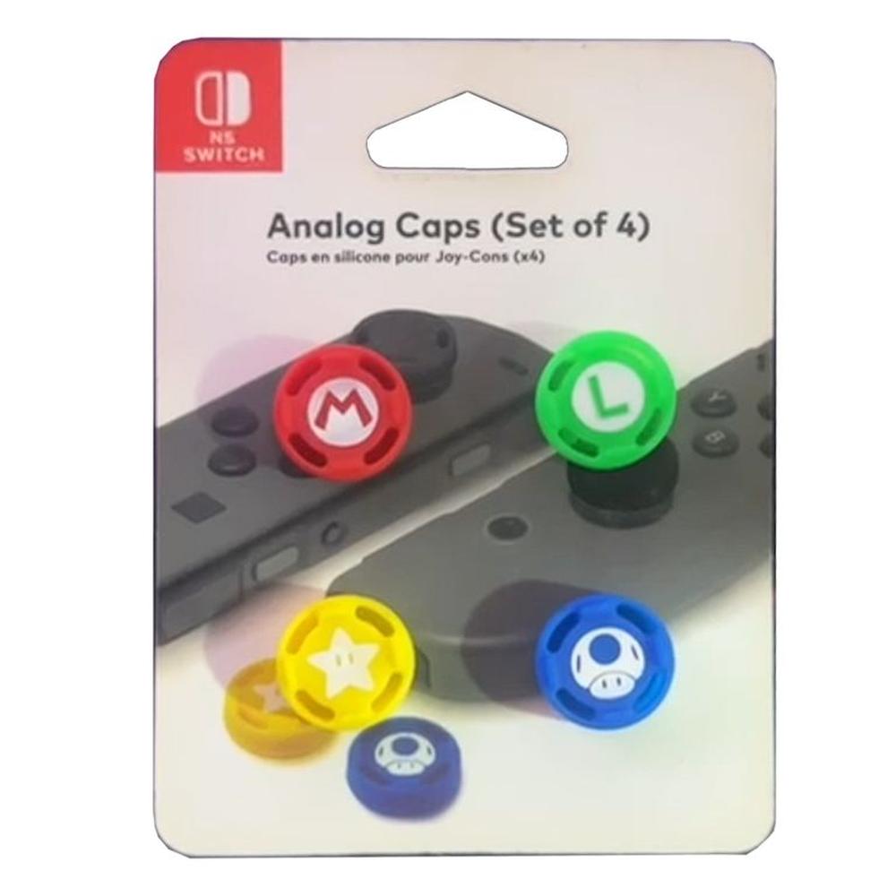 4 Grips Capa Analógico Joy-con Para Switch Modelo Mario