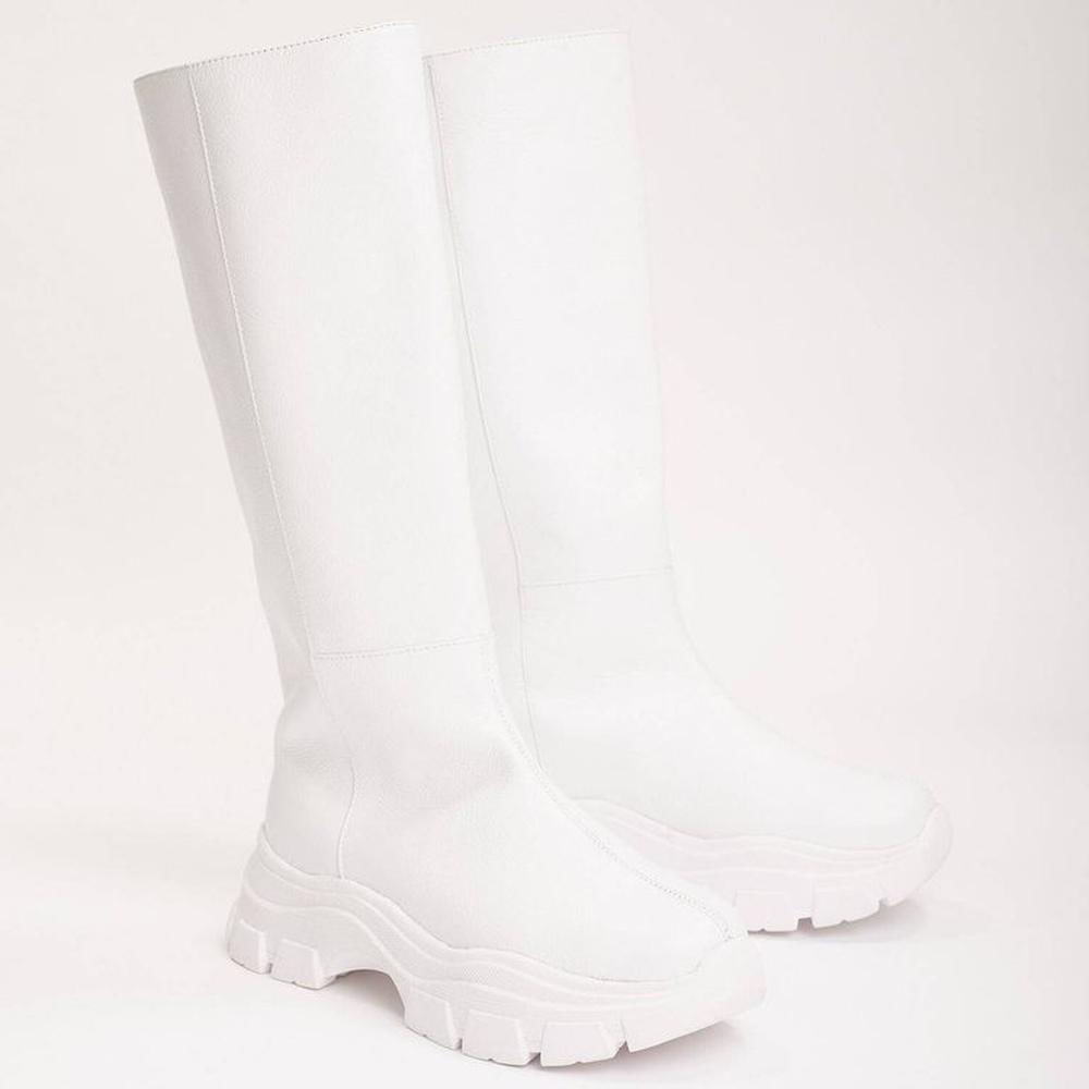 Botas Chunky Altas Para Mujer Matisma Platea Blanco 36 Blanco