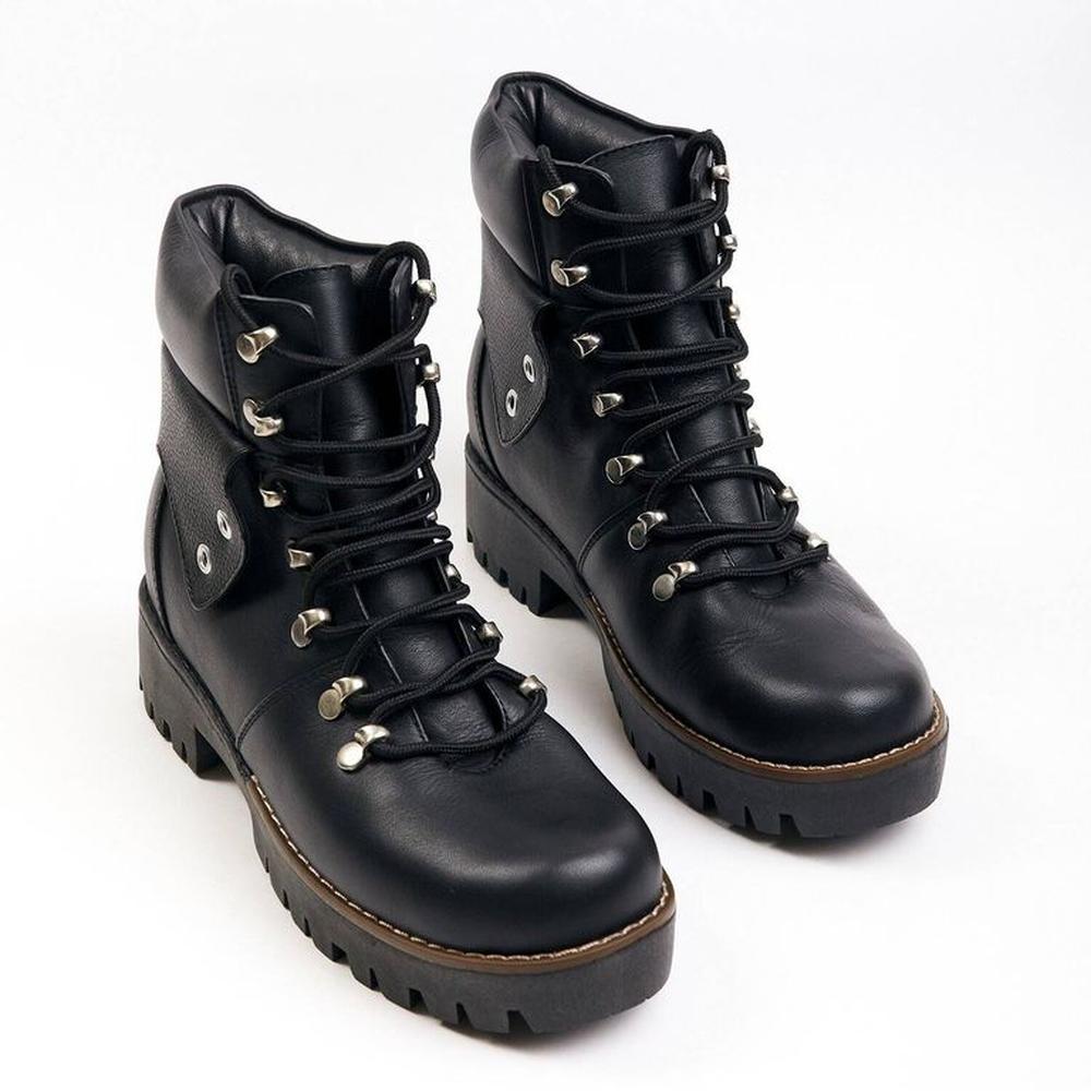 Botas Combat Boots Para Mujer Matisma Terra Negro 38 Negro