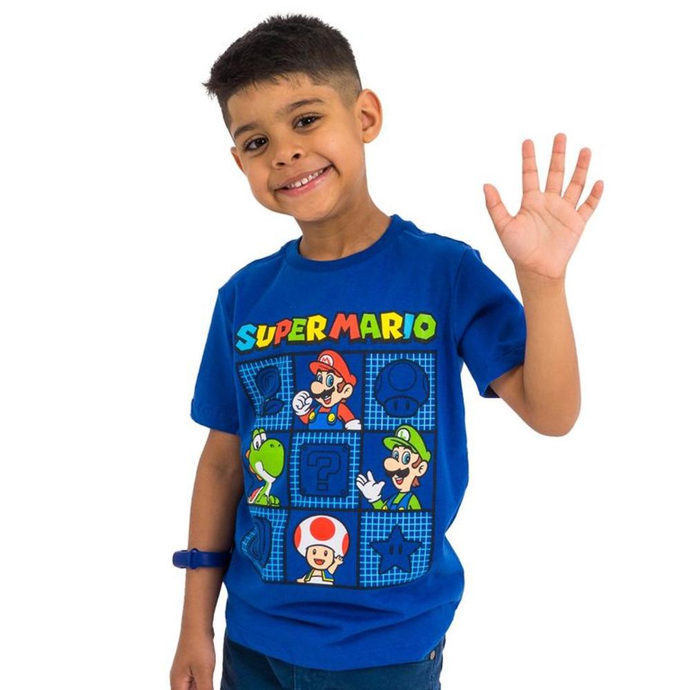 POLO BAS MC NIÑOM MARIO BROS AZUL 4 Azul | Oechsle - Oechsle