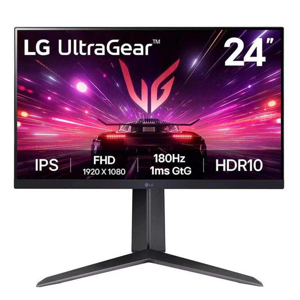 Monitor Gamer LG 24"" 24GS65F-B Plano FHD 180 HZ IPS HDMI/DP UltraGear