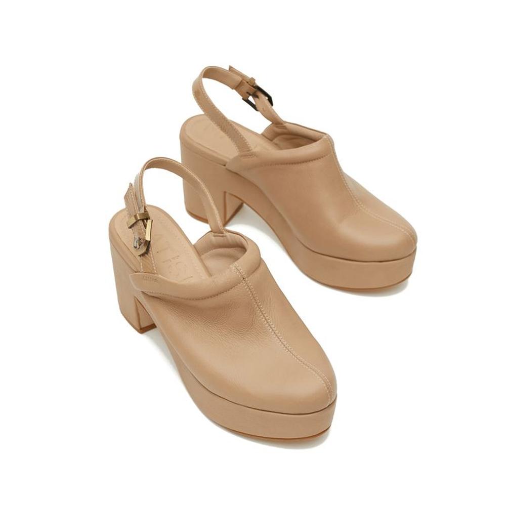 Tacos Zuecos Para Mujer Matisma Kayla Beige 35 Beige