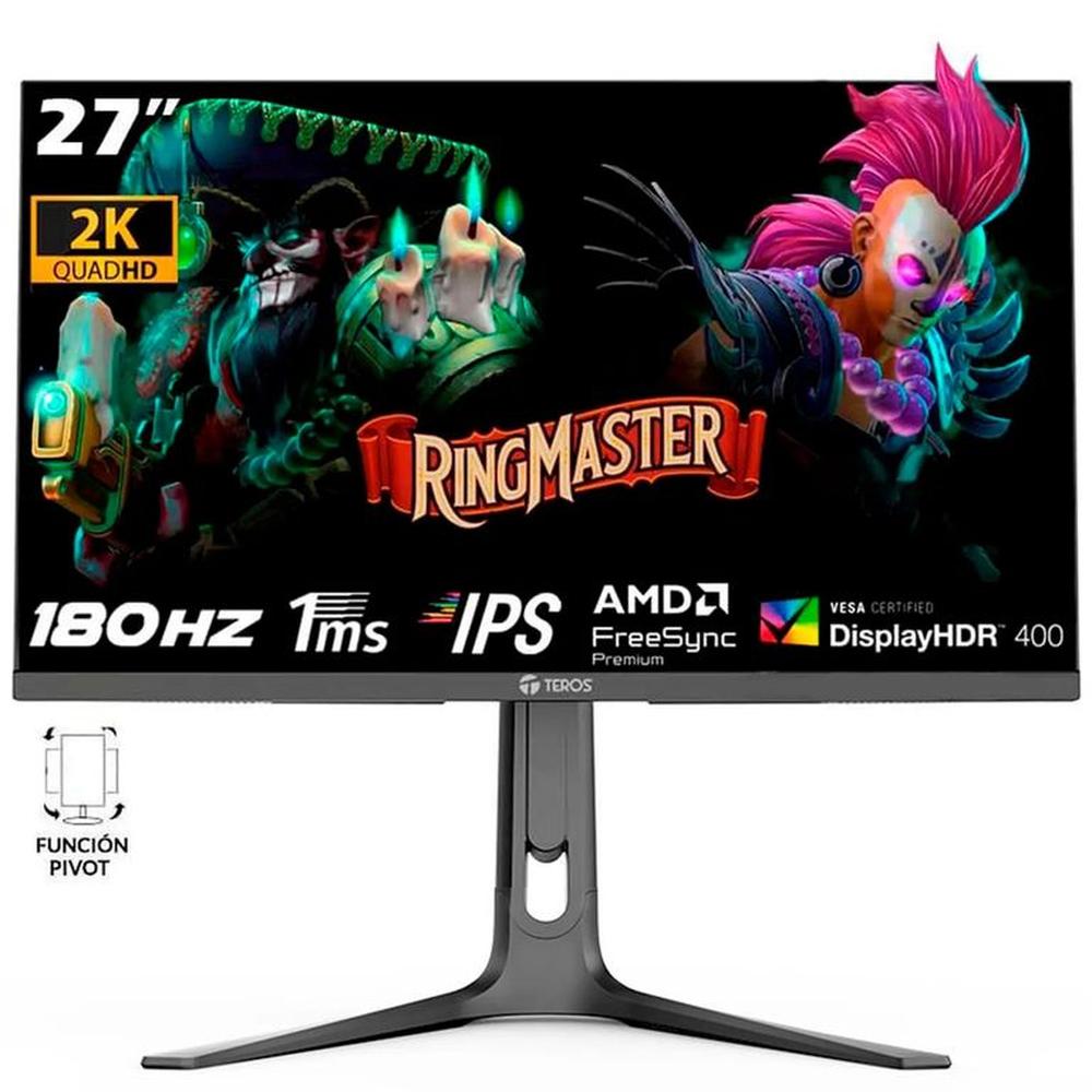 Monitor GAMING Teros TE-2753G 27 2K IPS 180Hz 1MS 1440p RGB FSYNC PIVOTE