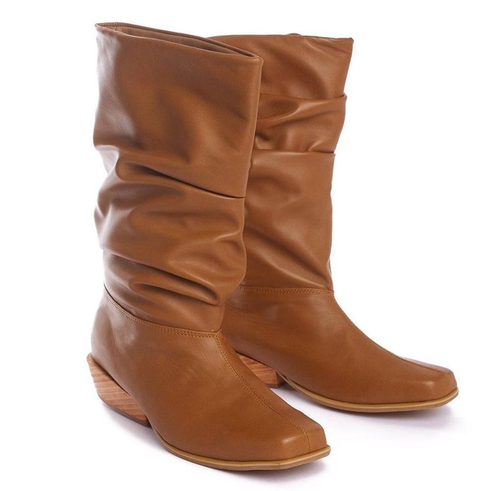 Botas Altas Slouchy Para Mujer Matisma Massa Camel 36 Camel