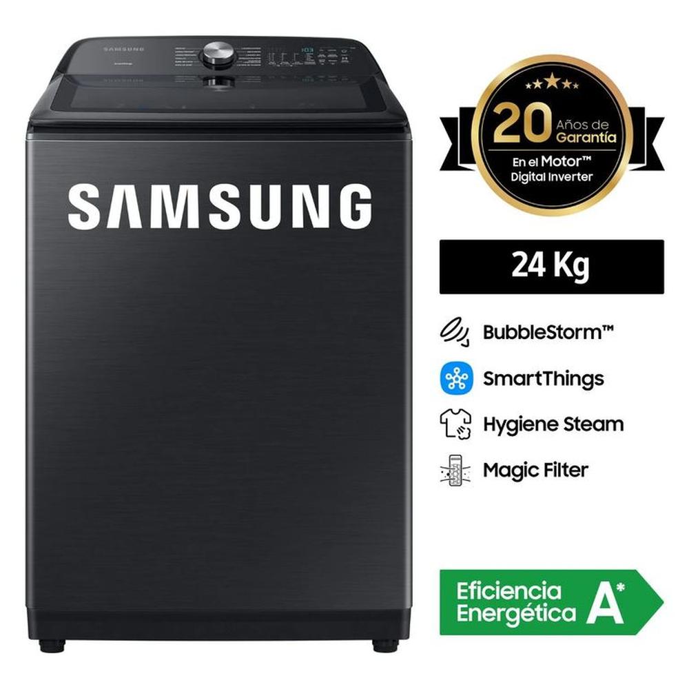 Lavadora BubbleStorm con SmartThings 24Kg Samsung WA24A8377GVPE