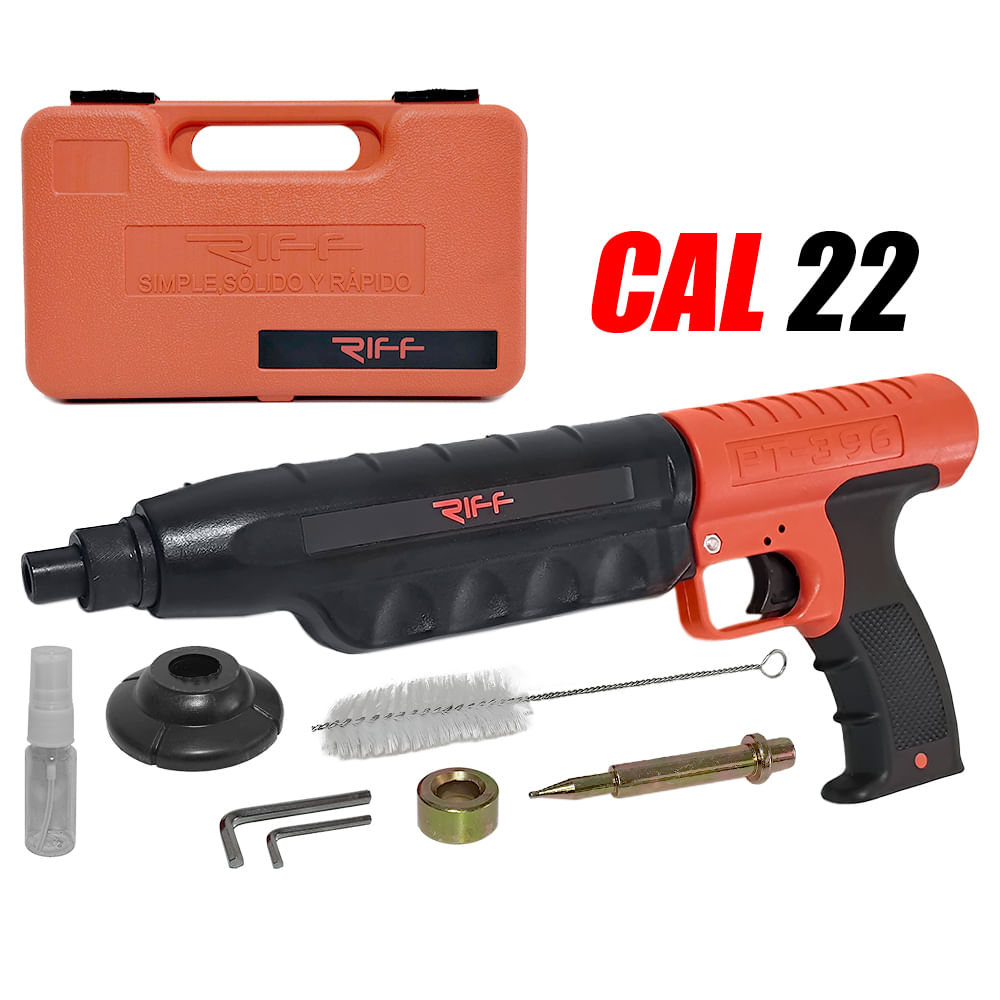 Pistola Fulminante Silenciosa Drywall Calibre 22 Riff R-PT396 Semi-Automatica