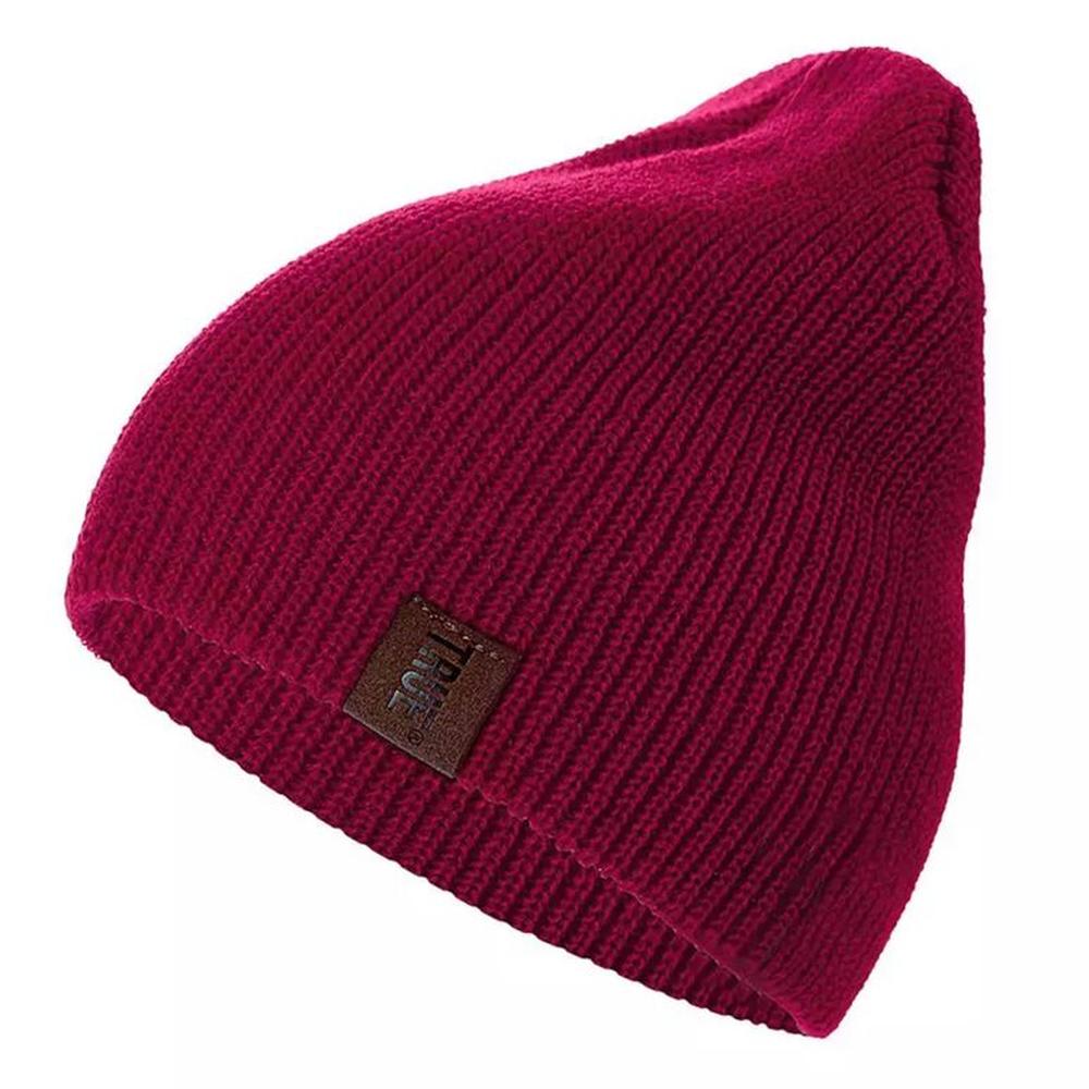 Beanie True C tejido doble Burgundy