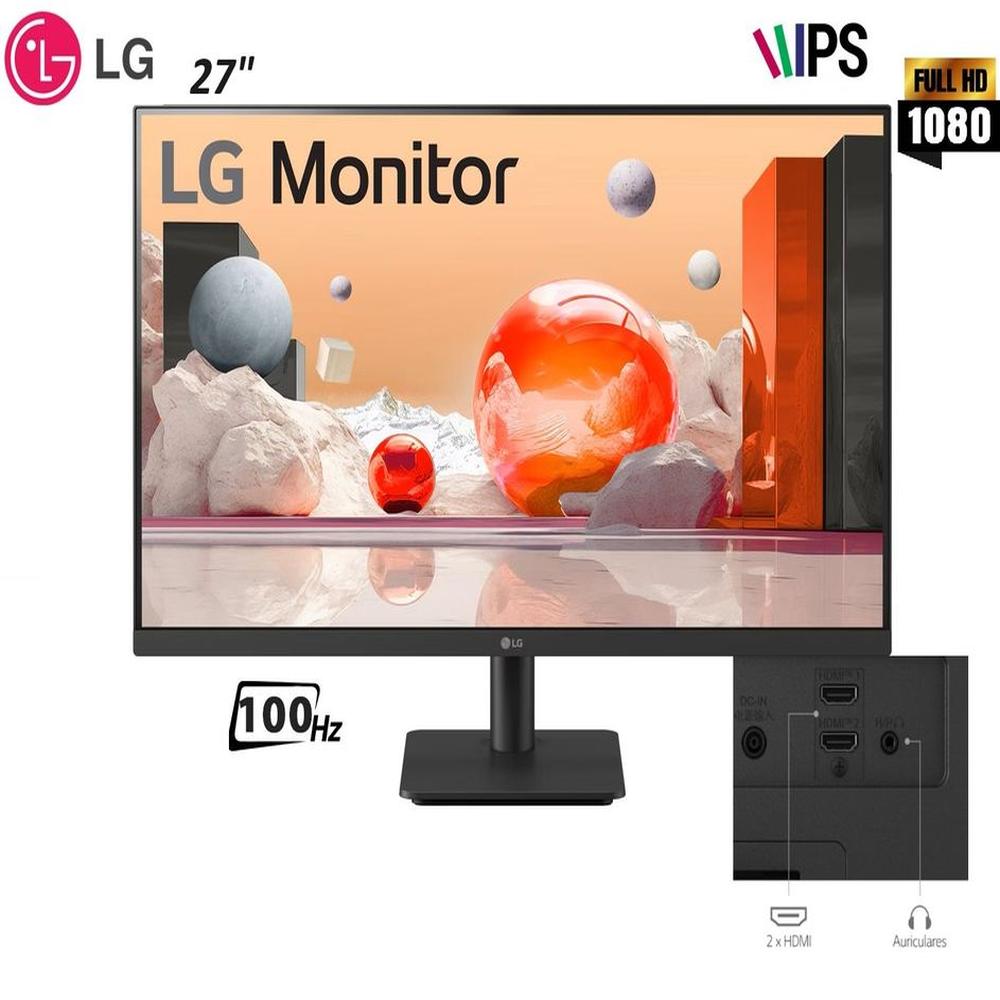 Monitor LG 27MS500-B 27” Full HD IPS HDMI x2 Salida para auricular