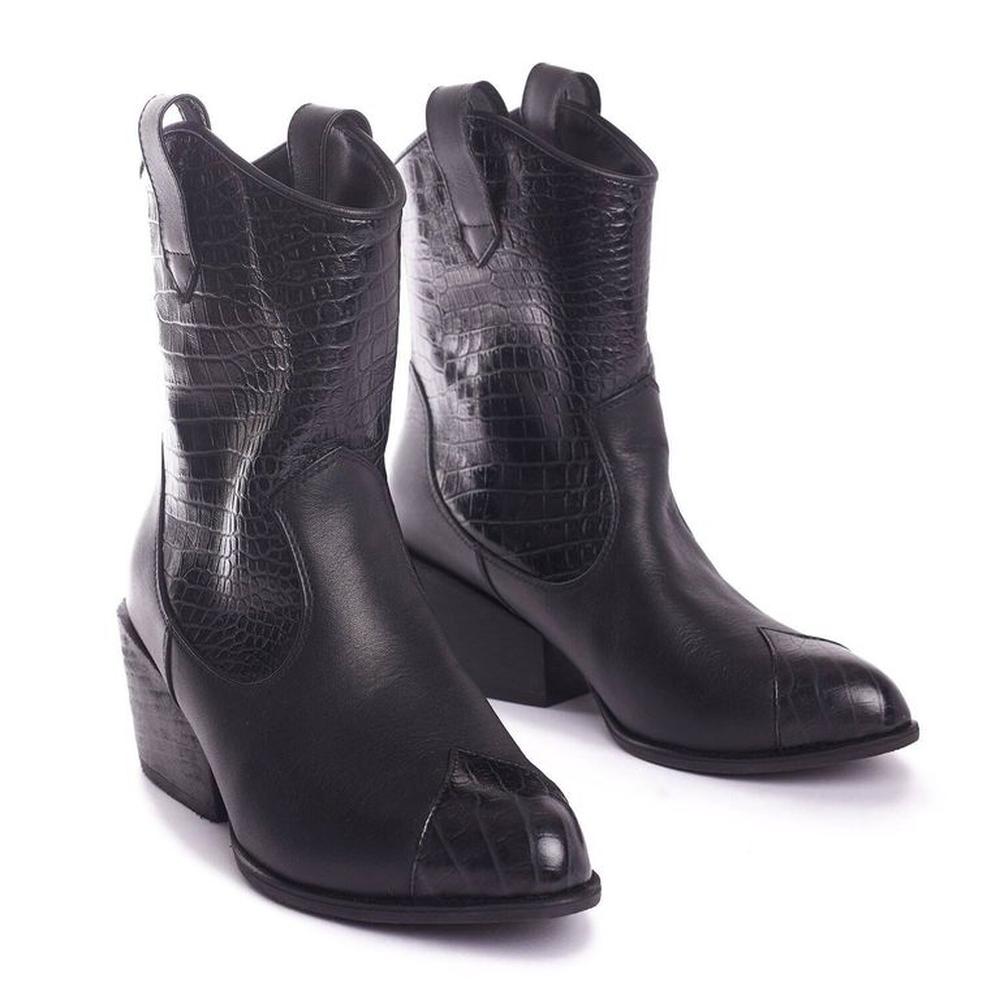 Botines Vaqueros Cortos Para Mujer Matisma Verna Negro 38 Negro