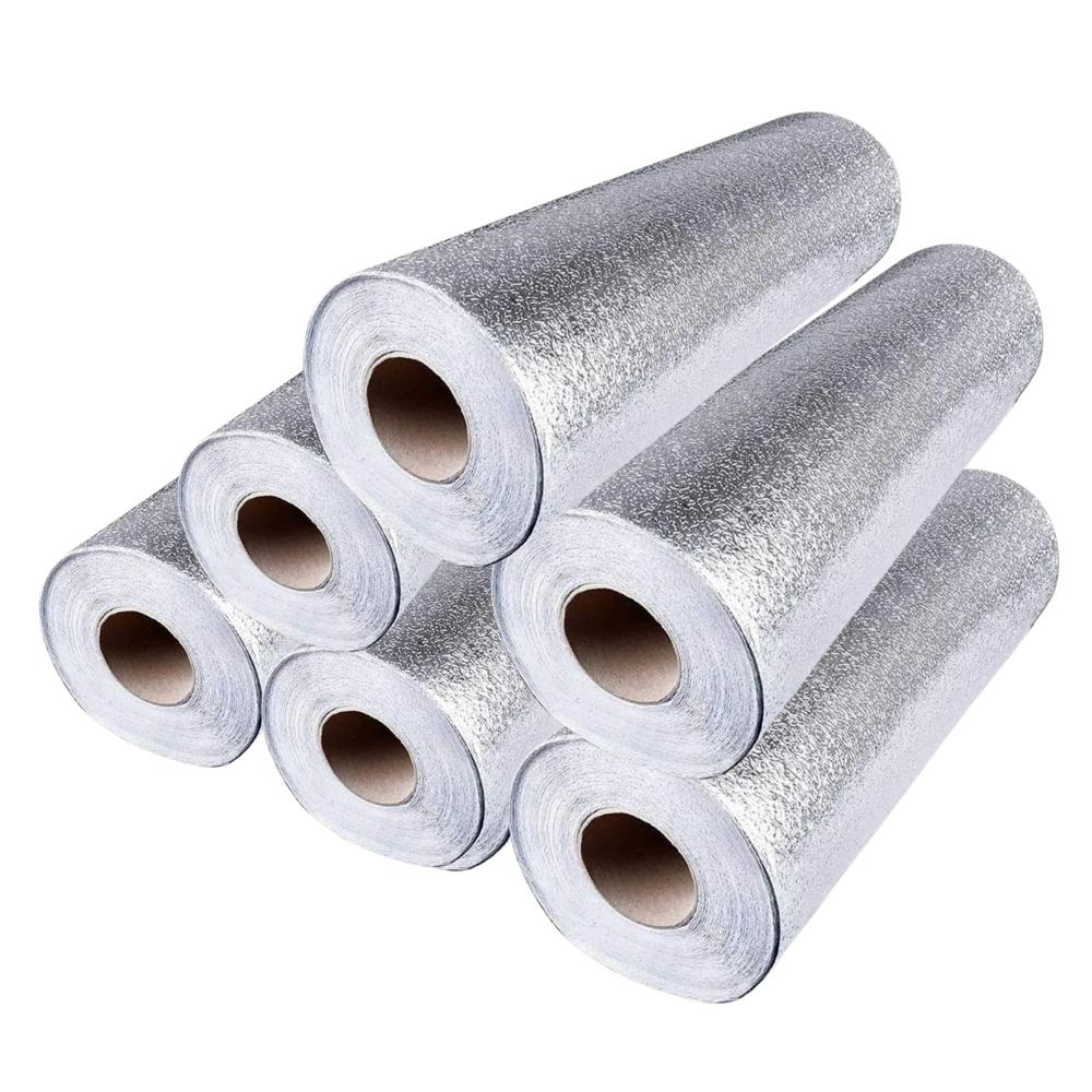 Papel Aluminio Adhesivo x 6und para Cocina 60cm X 5mts 202214-X6