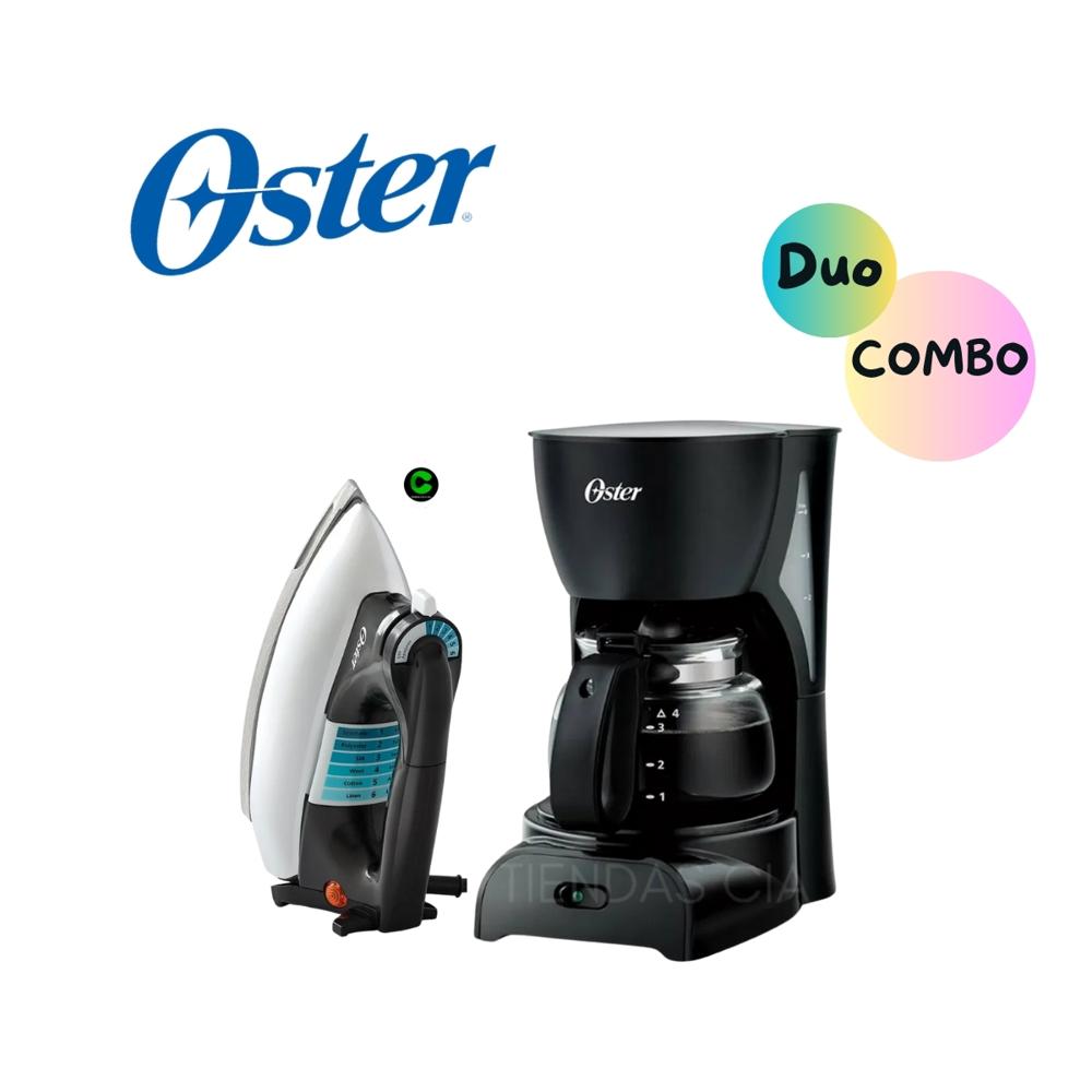 Pack Combo Oster Cafetera 4 Tazas BVSTDCDR5B Y Plancha GCSTBV4119