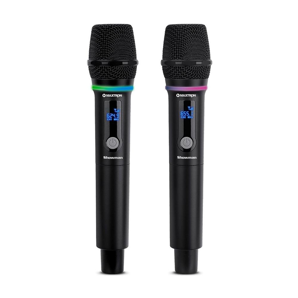 Micrófono Maxtron Showman MX7268WL Wireless Recargable (Pack x2)