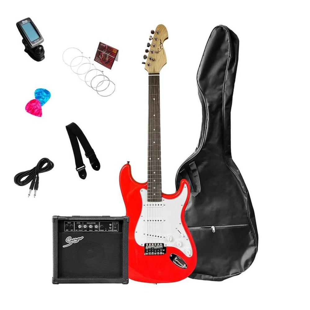 Pack de guitarra eléctrica Smiger Rojo.