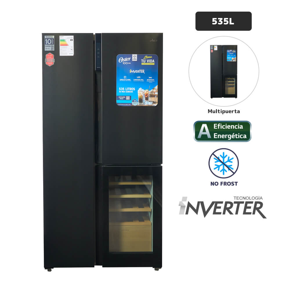 Refrigeradora OSTER 535L No Frost OS-PMDS1902EWBI Negro