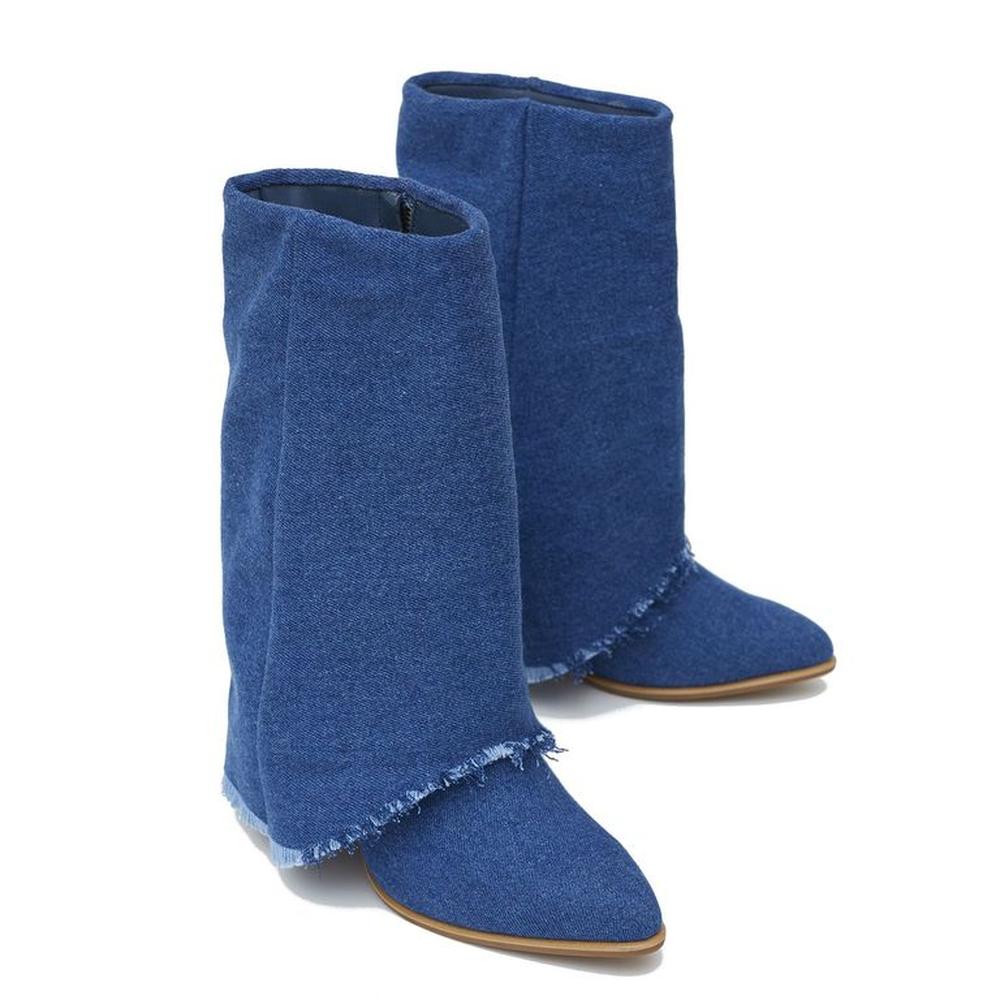 Botas Lib Denim Azul 38 Azul