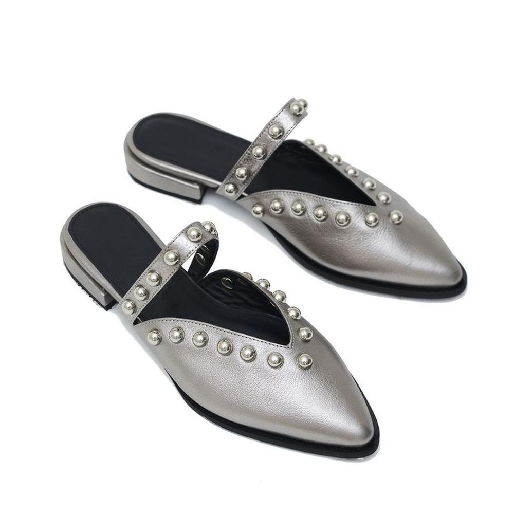 Mules Para Mujer Matisma Kenna Plateado 38 Plateado
